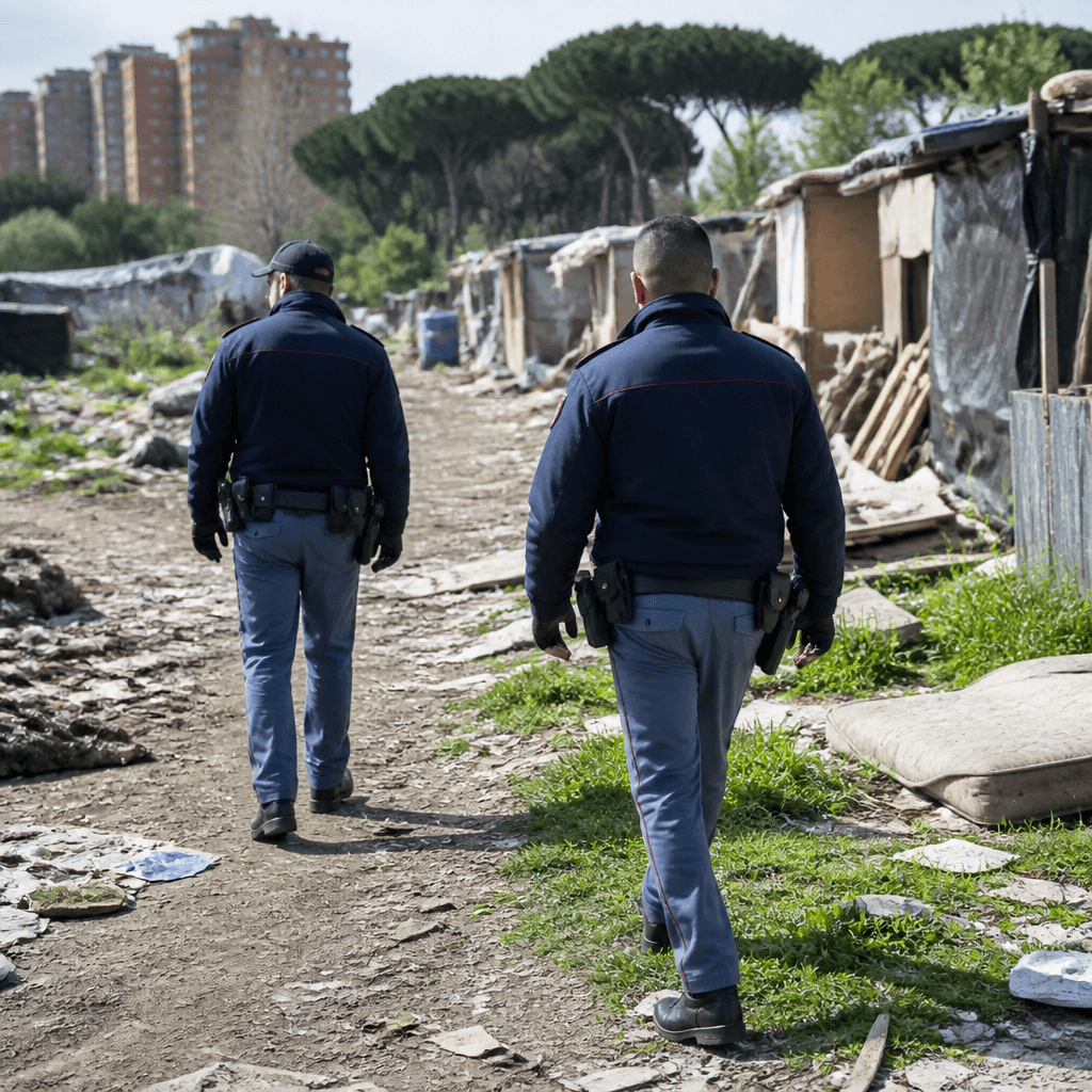 Blitz nei campi rom a Roma: 9 arresti, 621 identificati