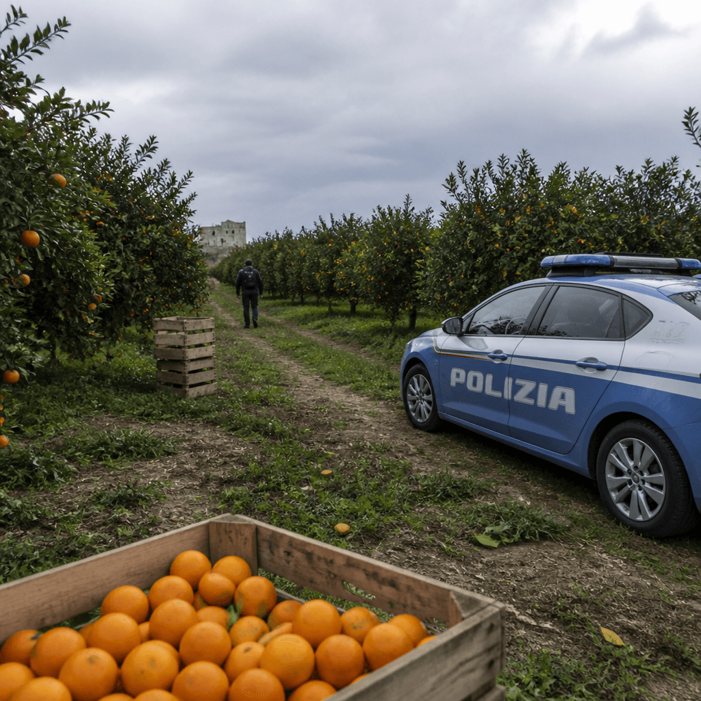 Caporalato nella raccolta arance, 4 misure cautelari a Enna
