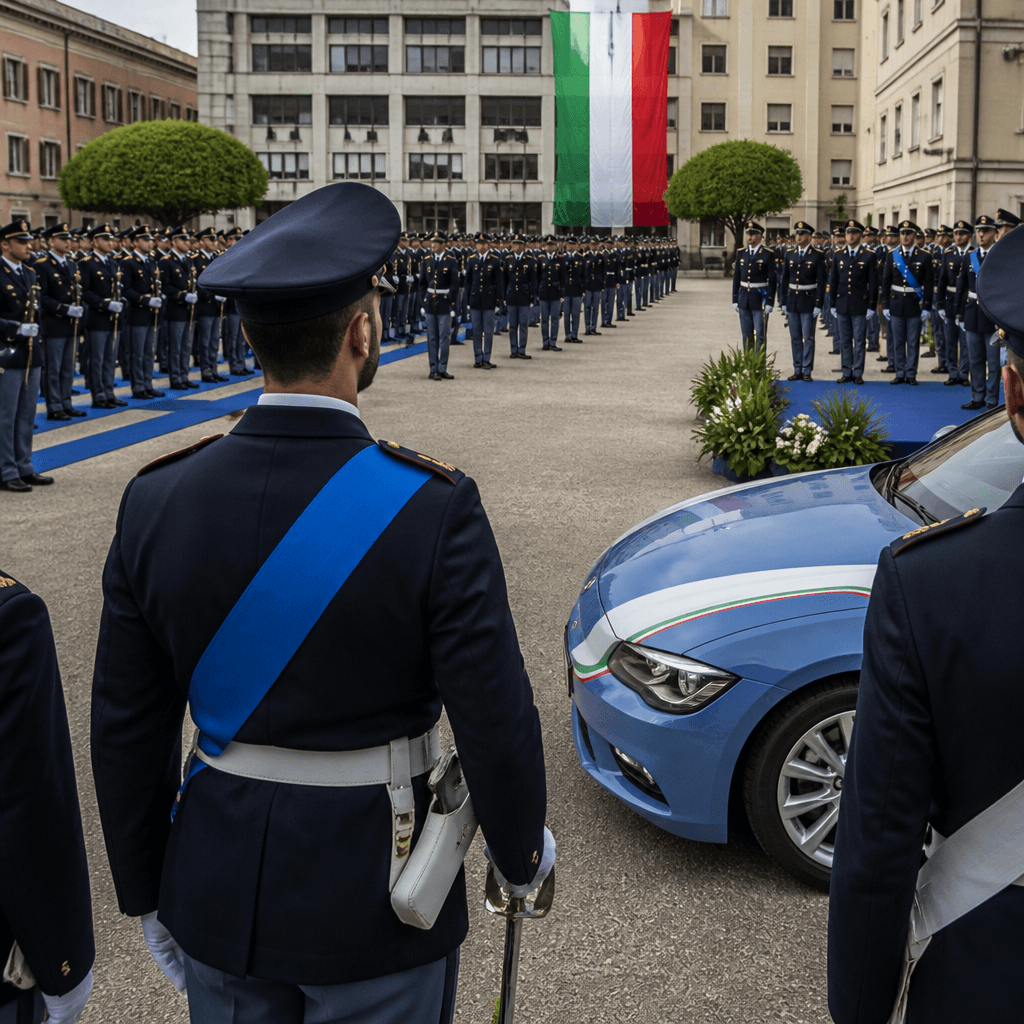 Nettuno, cerimonia per gli alamari del 233° corso agenti