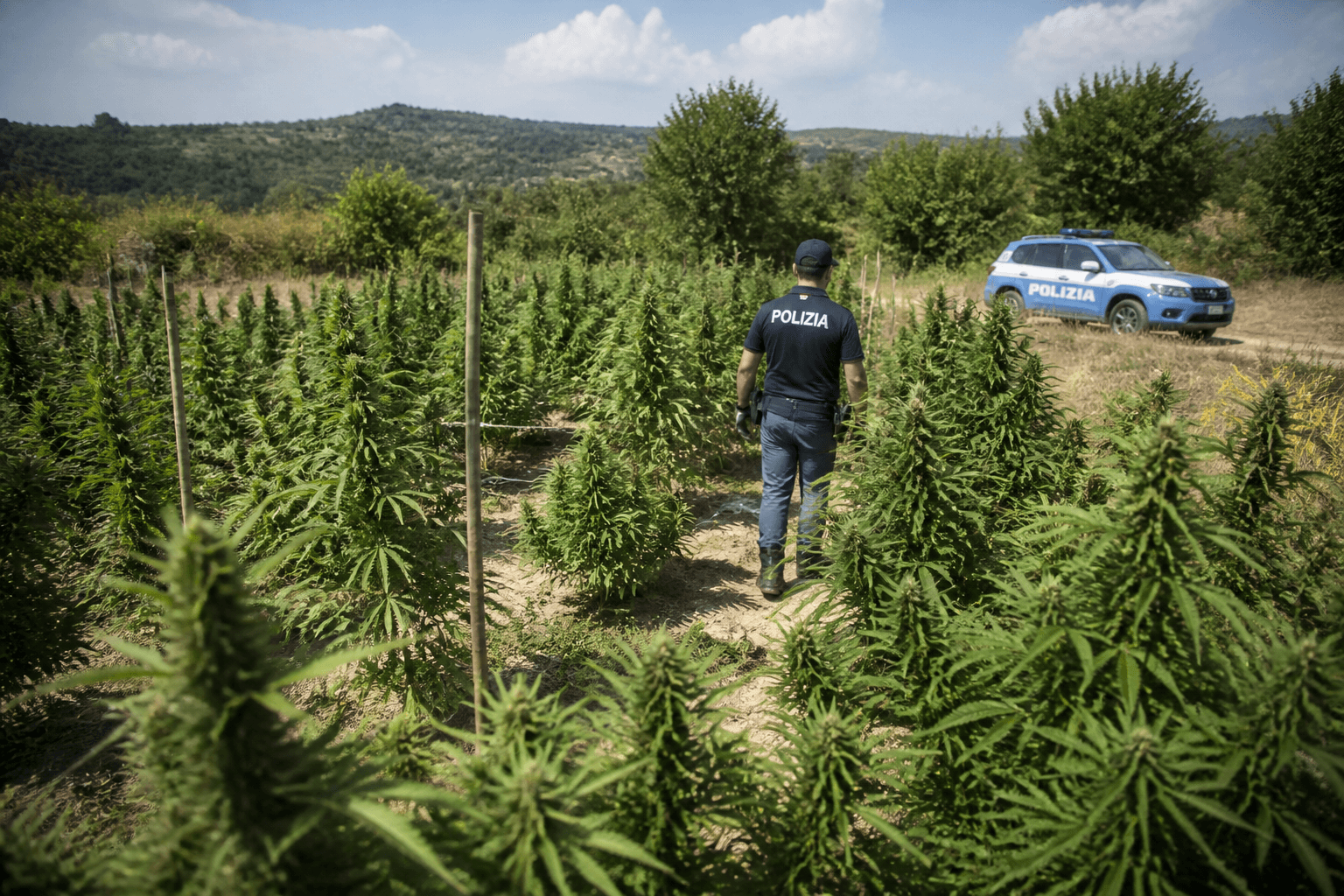 Pescara, mille piante di marijuana in un'azienda agricola