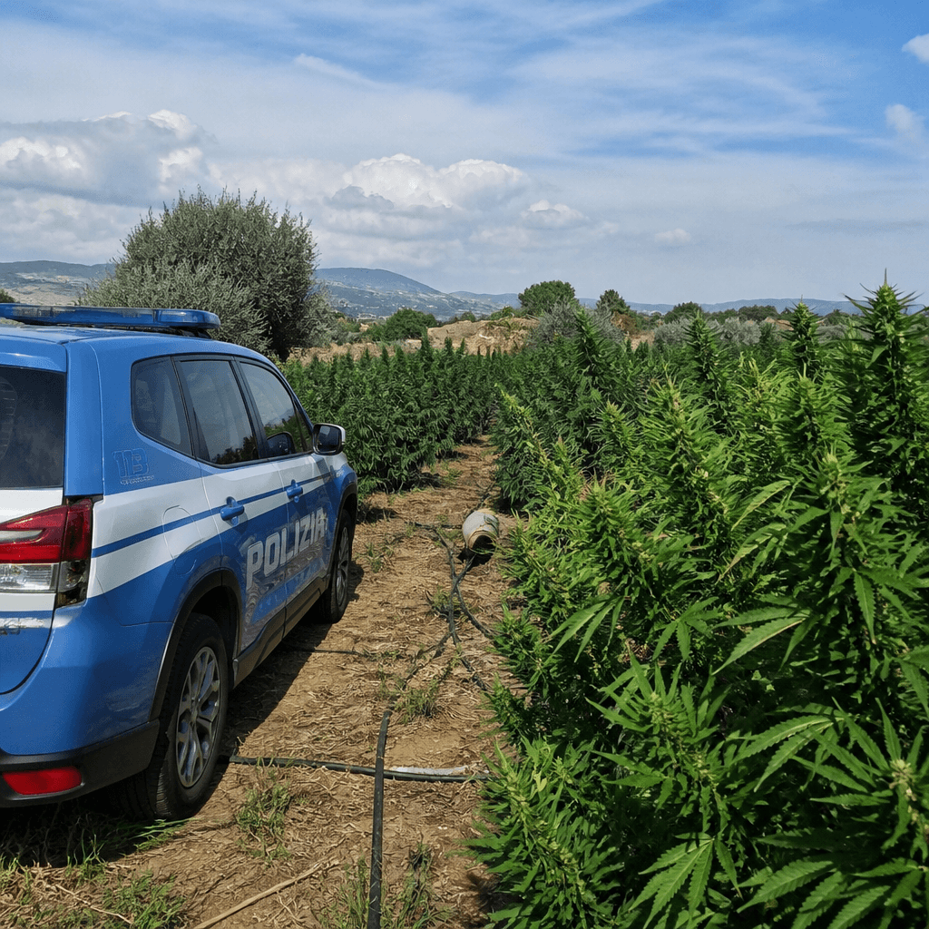 Pescara, mille piante di marijuana in un'azienda agricola